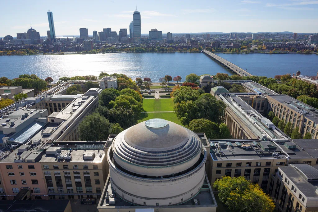 Five-story day-lit atrium of the MIT Brain and Cognitive Sciences Complex